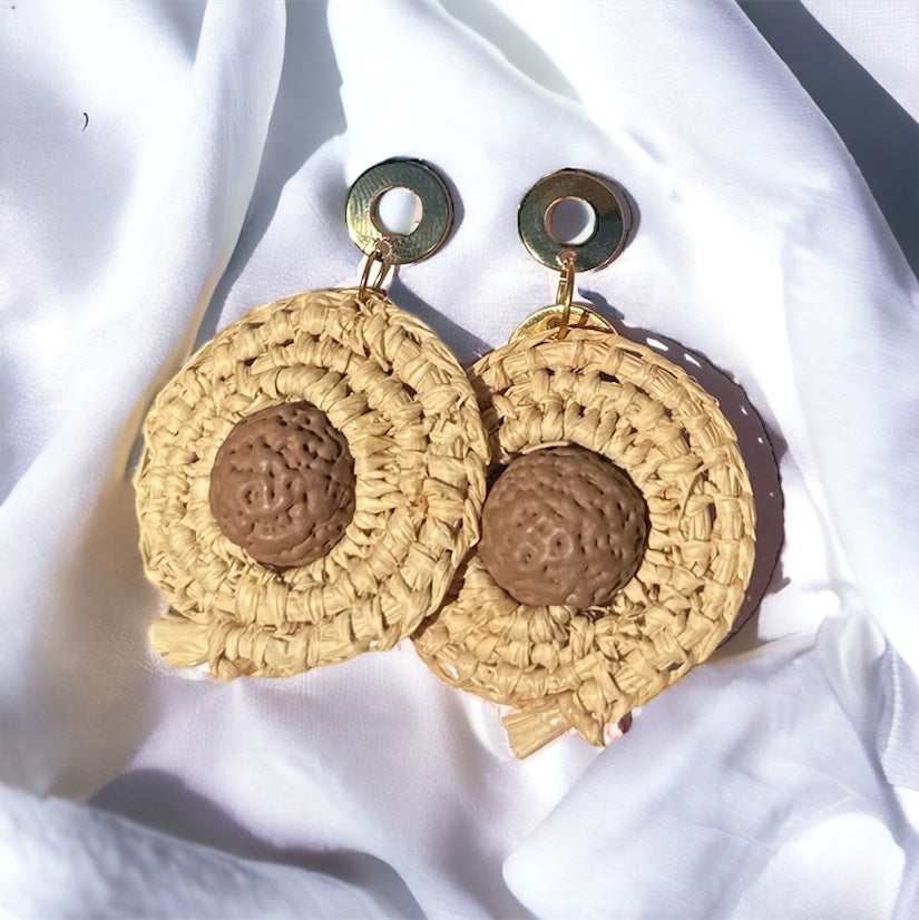 Assorted Handmade Raffia Earrings