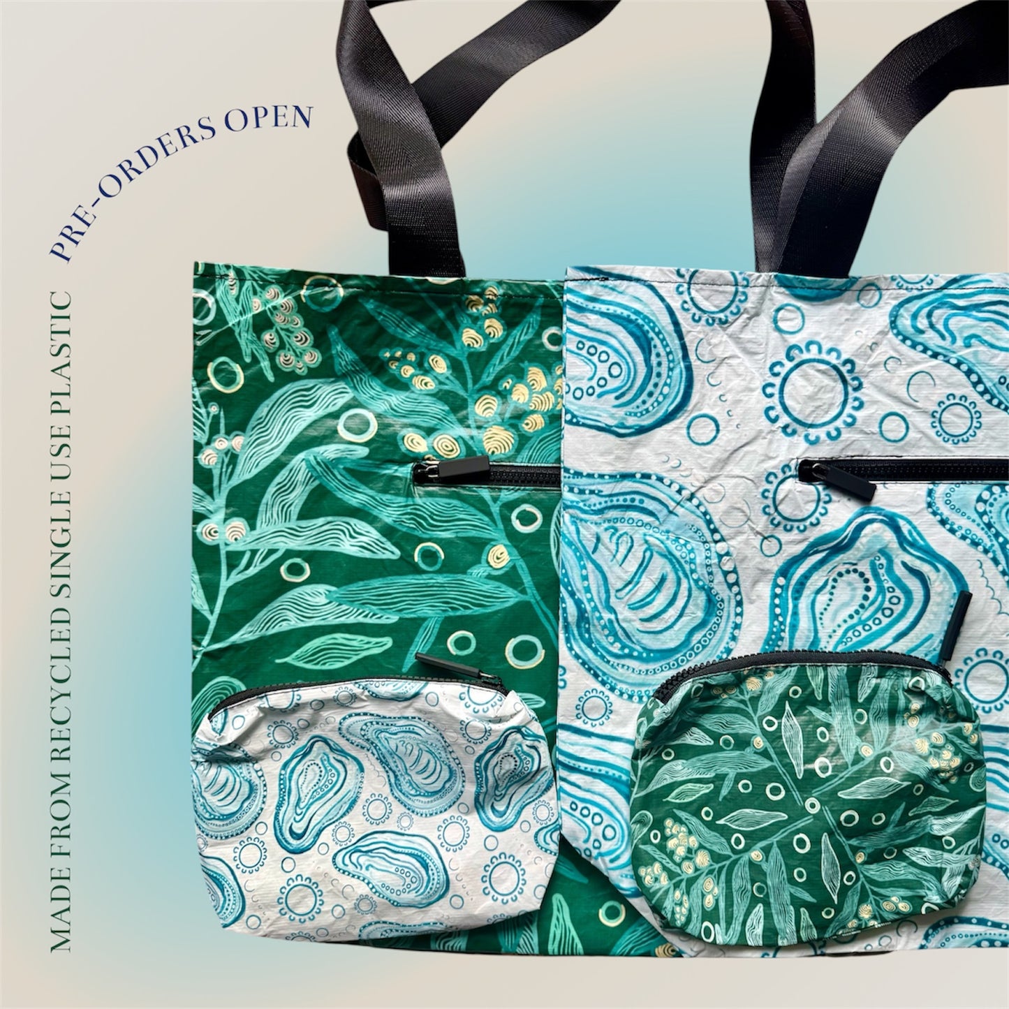‘Where the Bush Breathes’ - Recycled Plastic Tote & Pouch