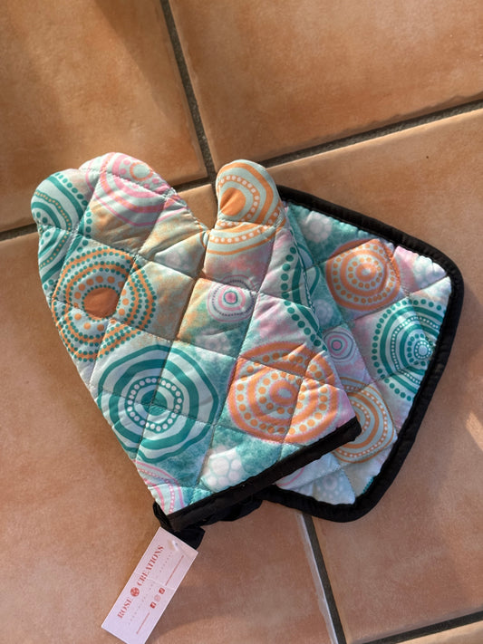 ‘Seagrass’ Oven Mitt & Pot Holder