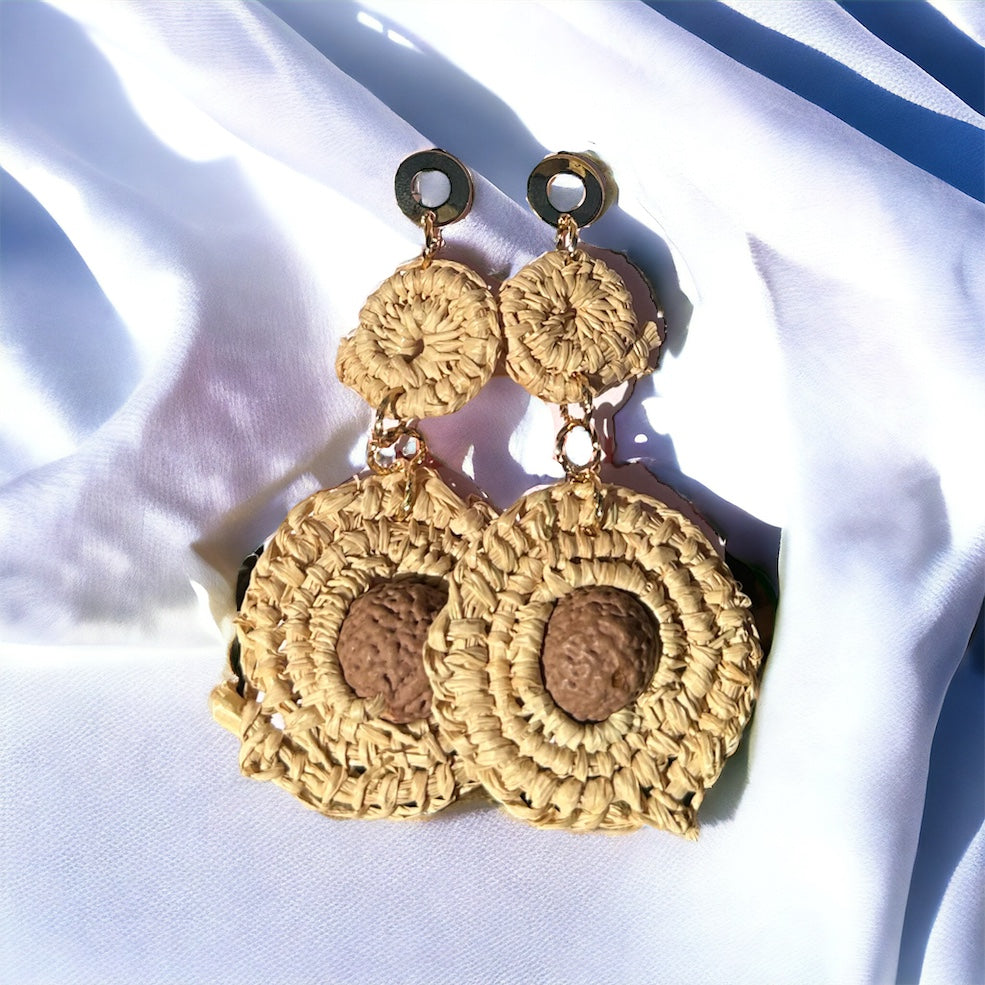 Assorted Handmade Raffia Earrings